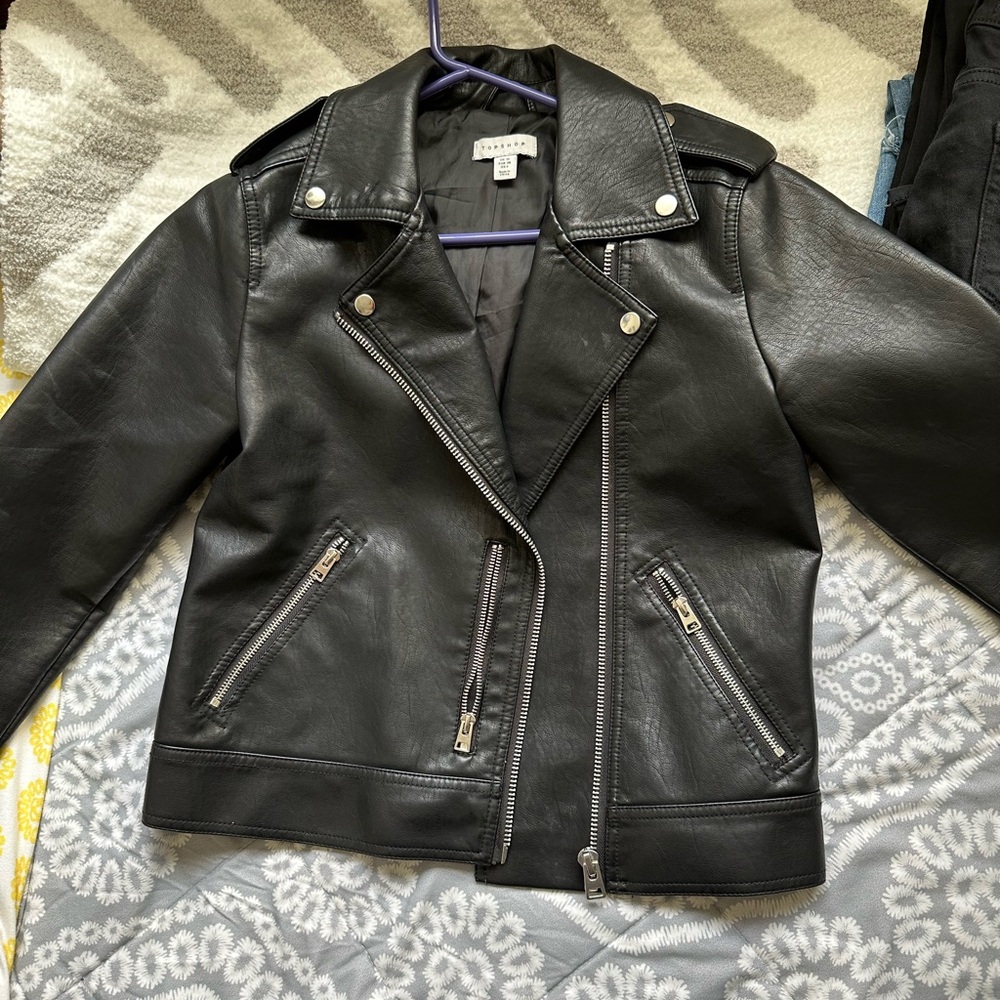 Black Leather Biker Jacket